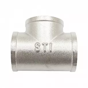 Тройник  3/4" никель STM