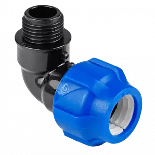 ПЭ Отвод ПНД 25х1/2" НР компрессионный (100/30) Valfex