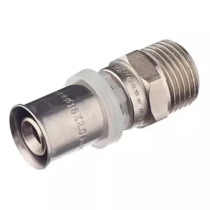 Пресс соединитель 20х3/4"НР  (180/10шт) VRKS204М