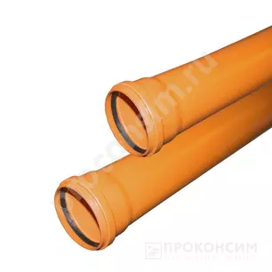 Труба с раструбом 160 х  500 мм (толщ.ст.4.9)  РЫЖАЯ, наружная VALFEX (6)