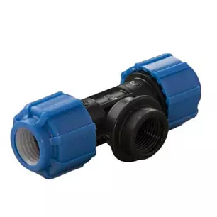 ПЭ Тройник ПНД переходной  20х1/2" ВР компрессионный Lammin