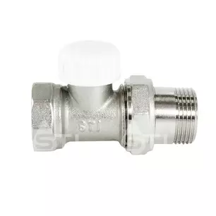 Клапан настроечный (запорный) прямой 3/4" для радиатора, STI