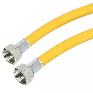 Подводка гибкая для ГАЗА Valfex ПВХ с полиэфирной нитью, ЖЁЛТАЯ 1/2", г/г,3 м (50)