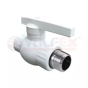 П Кран шаровой  20  комбинированный 1/2 нар.резьба  (60/15)  Valfex