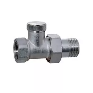 Клапан настроечный (запорный) прямой 3/4" для радиатора, TIM