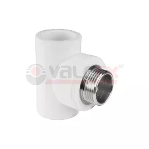 П Тройник комб.  20 х 1/2 х 20 НР  (100/25)  Valfex БЕЛЫЙ